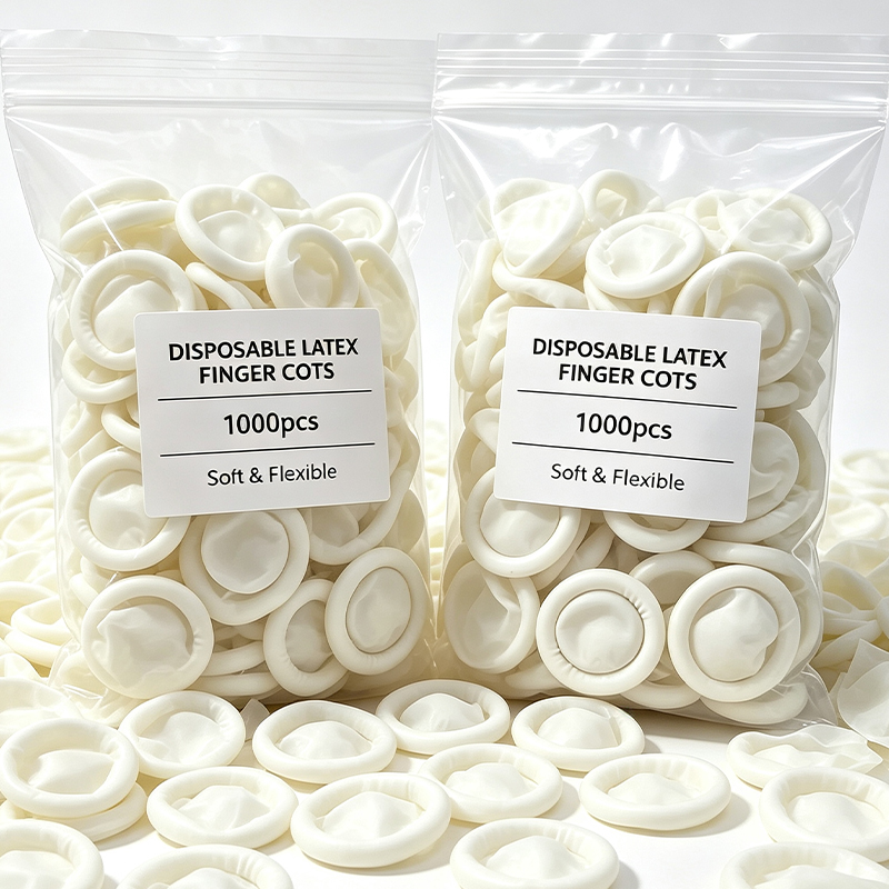 Disposable Gloves Nitrile - 100-1000 шт. Белые одноразовые напальчники-перчатки, пылезащитные,