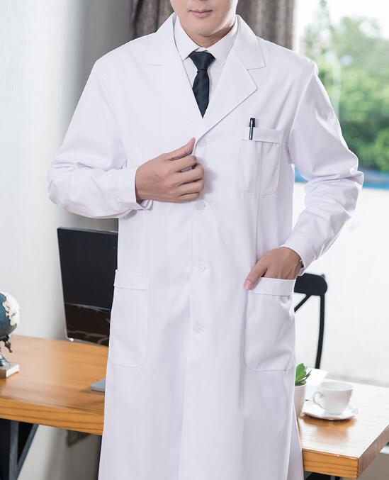 Medical Lab Gown - Медицинский халат мужской белый, длинный, весенний,