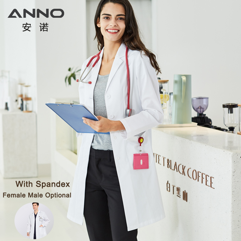 Lab Coat Medical - Лабораторная Униформа ANNO с длинным рукавом,