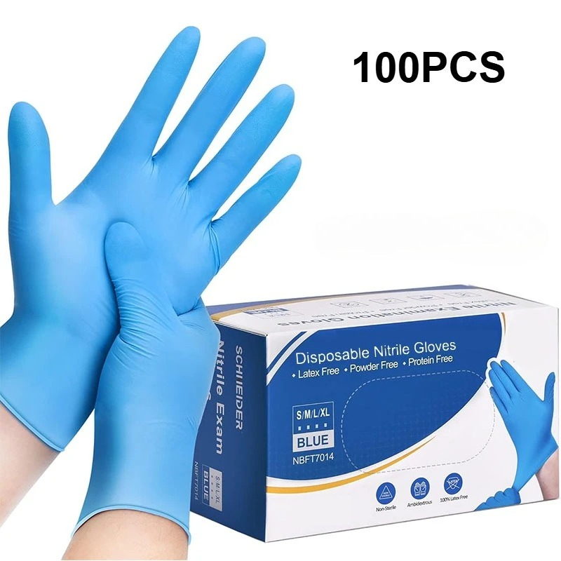 100 шт. синих нитриловых однор – обзор и цена Disposable Gloves Nitrile