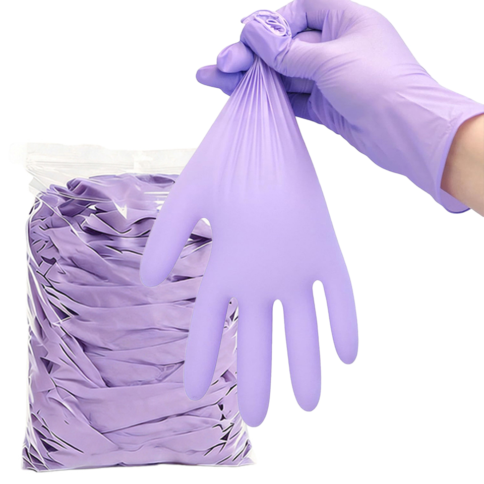 50/100 шт. фиолетовых одноразо – обзор и цена Disposable Gloves Nitrile