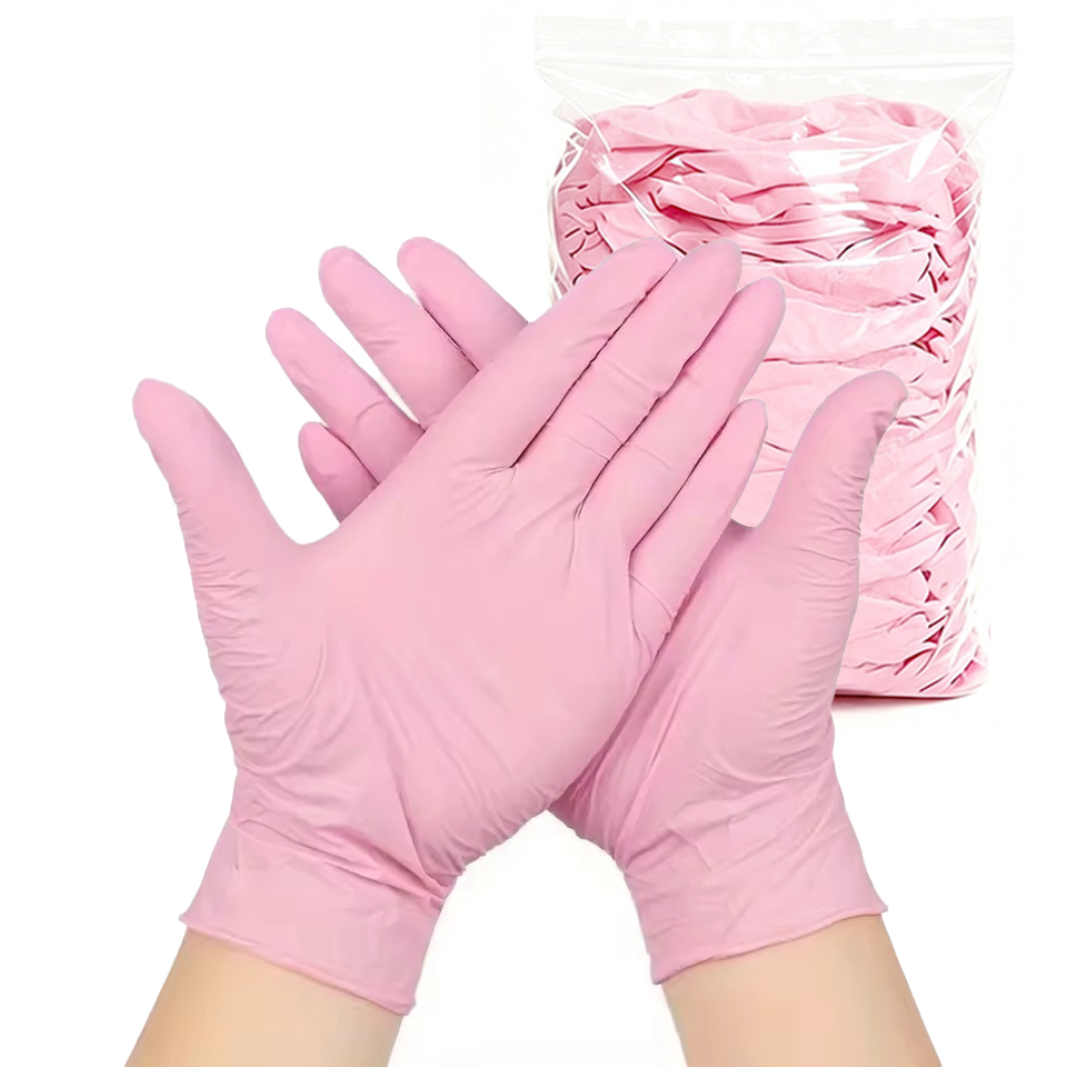 50/100 шт. светло-розовых нитр – обзор и цена Disposable Gloves Nitrile
