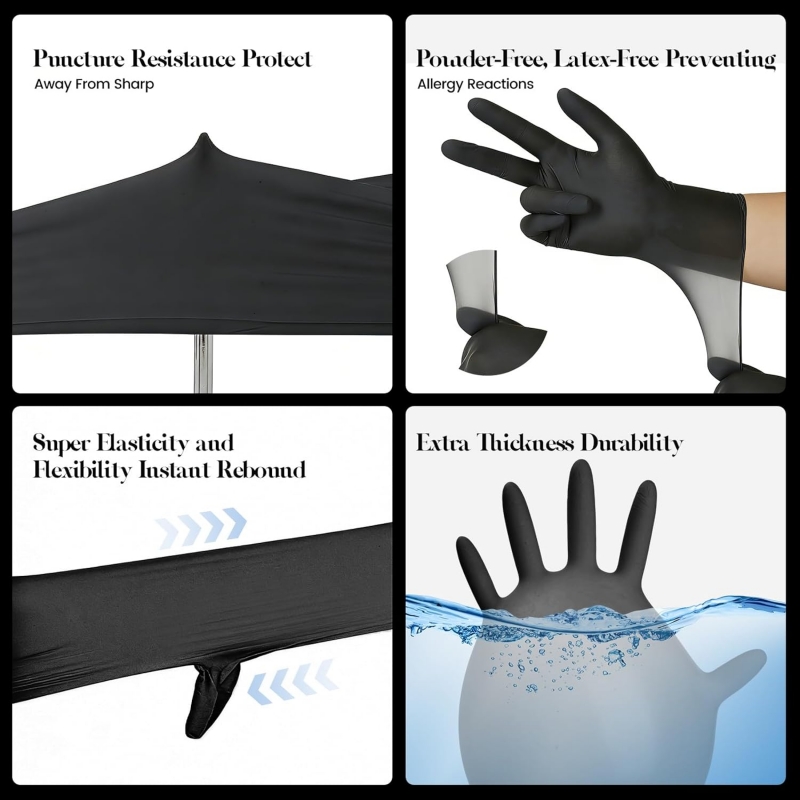 Детские черные нитриловые одно – обзор и цена Disposable Gloves Nitrile
