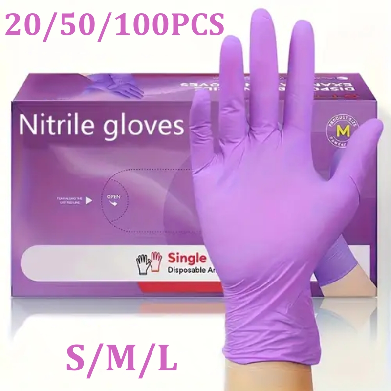 50/100 шт. фиолетовые нитрилов – обзор и цена Disposable Gloves Nitrile