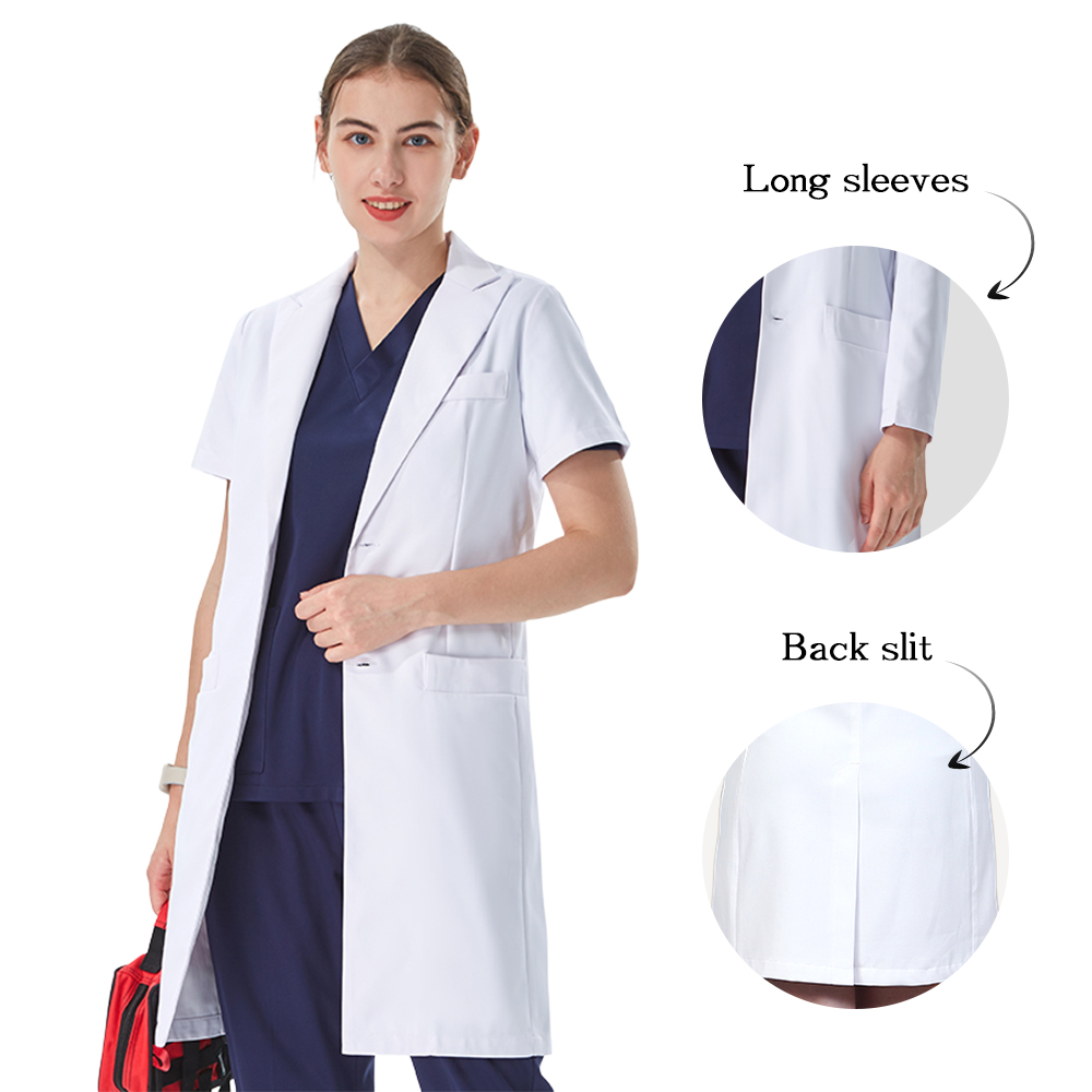 Белый медицинский халат с отло – обзор и цена Lab Coat Medical
