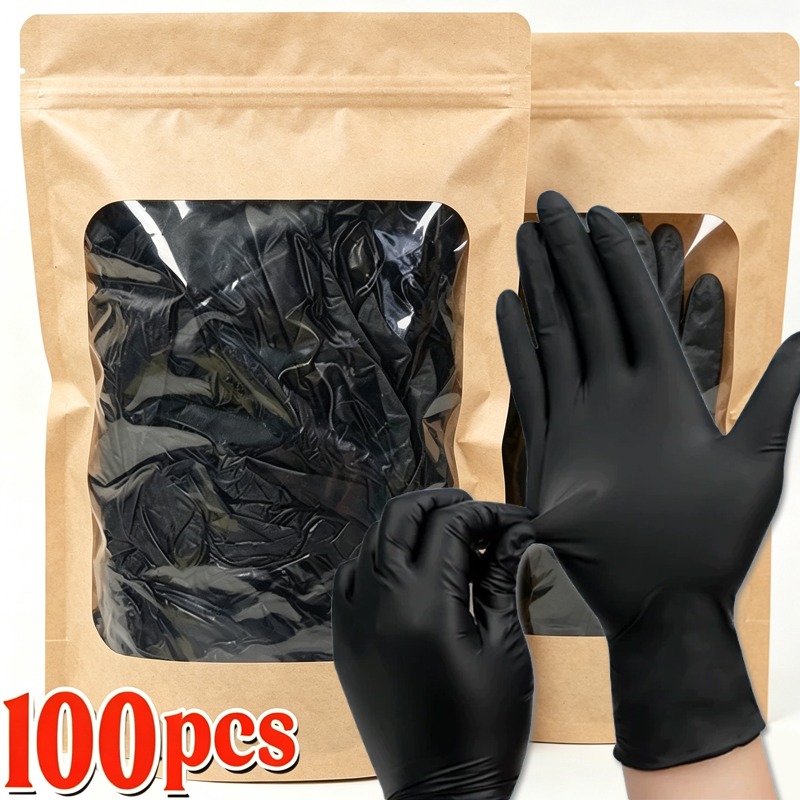 1/100 шт. Одноразовые черные п – обзор и цена Disposable Gloves Nitrile