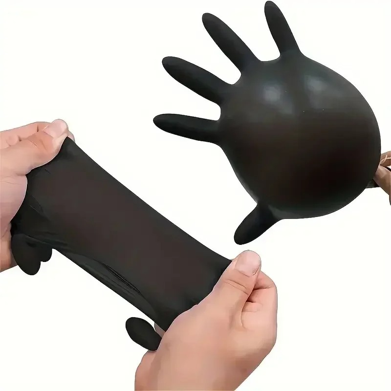1/100 шт. Одноразовые черные п – обзор и цена Disposable Gloves Nitrile